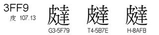 U+3FF9